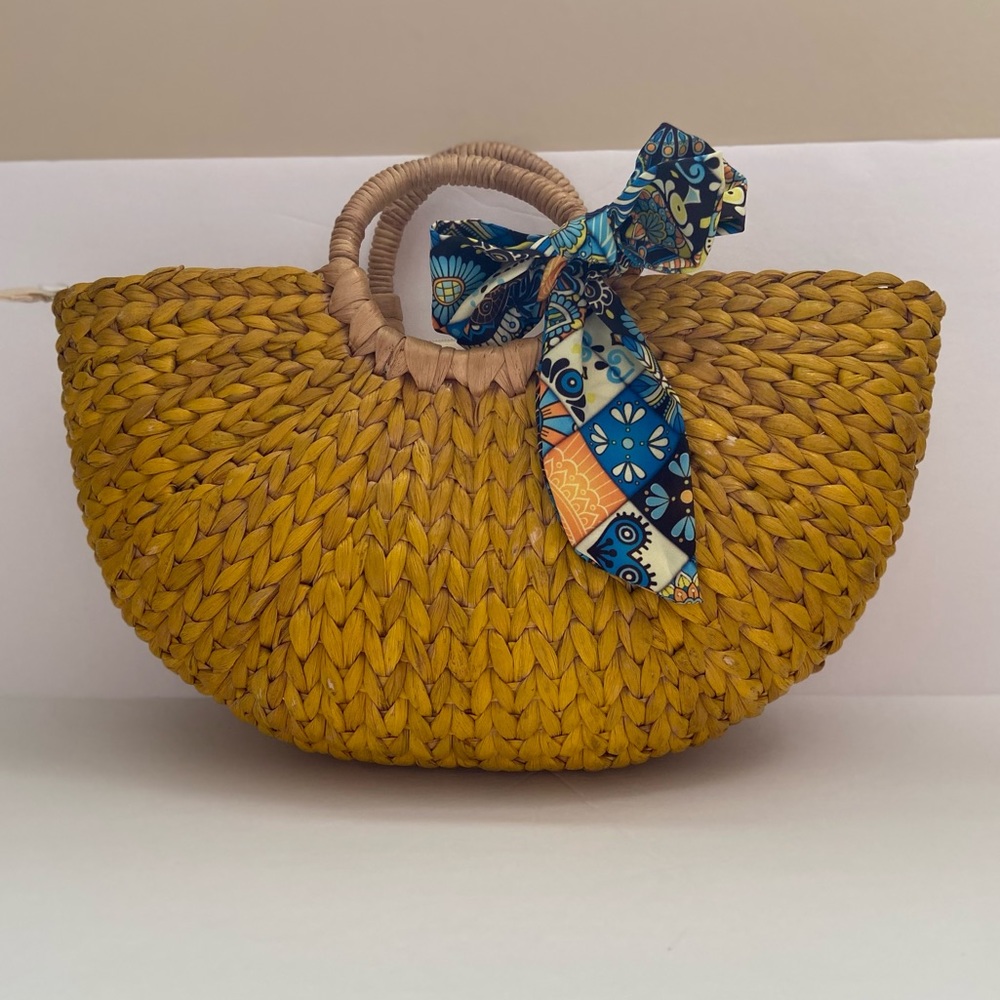 Straw Yellow purse bag handbag AVAILABLE THRU MAY 22